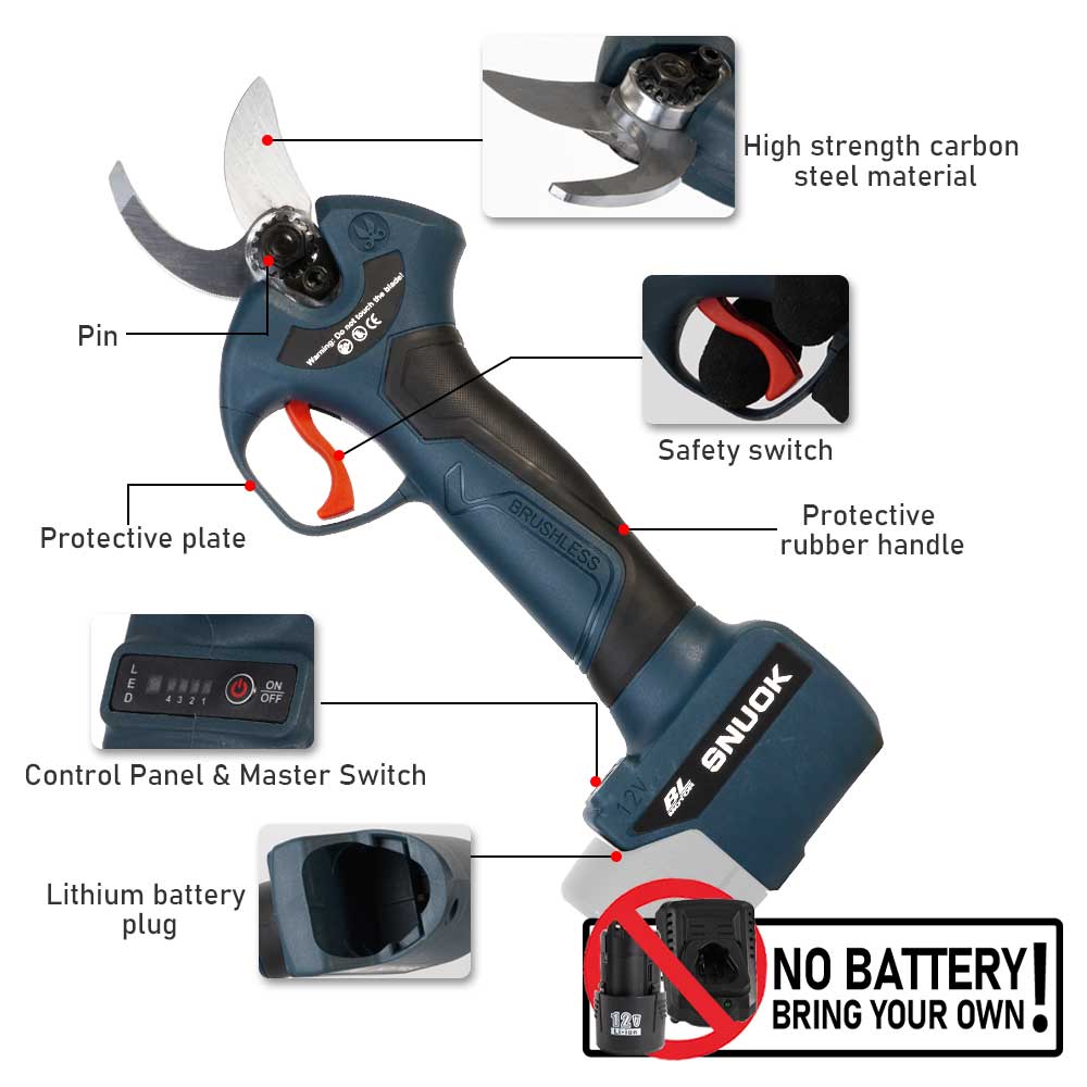 SNUOK 12V Brushless Electric P - огляд і ціна Power Tools Universal Battery